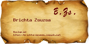 Brichta Zsuzsa névjegykártya